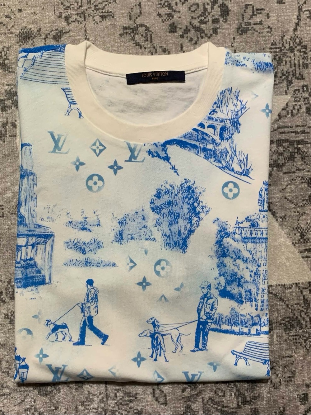 Louis Vuitton Blue Toile T-Shirt Size S - Picture 6 of 6